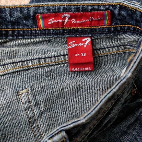 7 for All Mankind Premium Denim Jeans Sz 28 - Picture 4 of 6